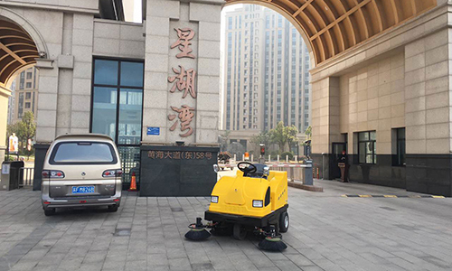 Sweeper In Residential Area